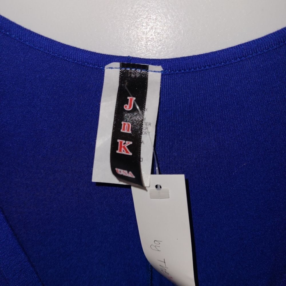 JnK by the Mogan Royal Blue Belted Dress - Picture 7 of 11